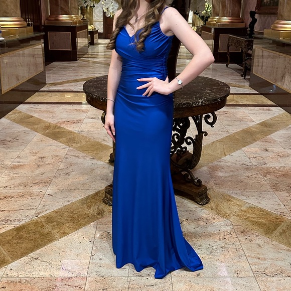 Royal blue prom dress size 4 - Picture 3 of 3